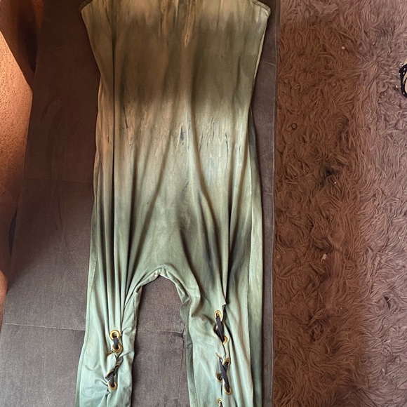Tie dye army green jumpsuit - Picture 2 of 4